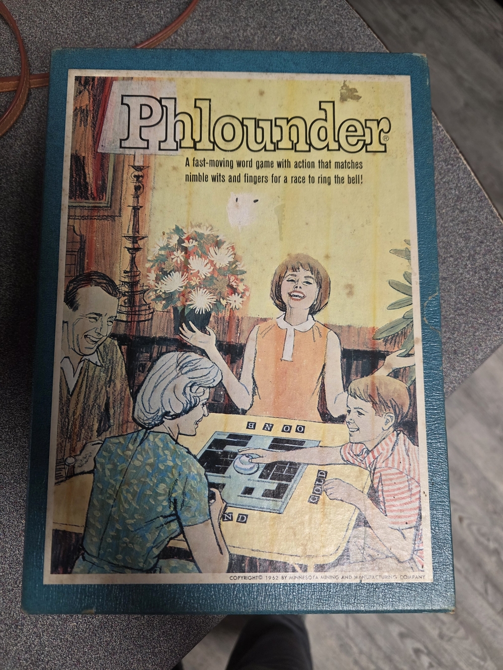 VINTAGE 1962 Phlounder 3M Bookshelf Board Game - 100% COMPLETE Clean Interior